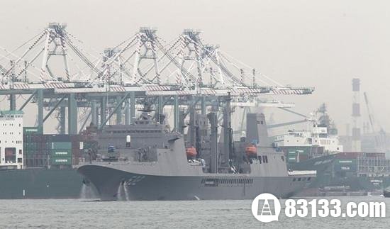 台媒：台军最大一艘战舰下水 排水量竟达2万吨