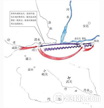 巨鹿之战项羽军进攻路线及驻军图