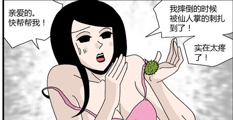 99.卡列漫画当被仙人掌扎