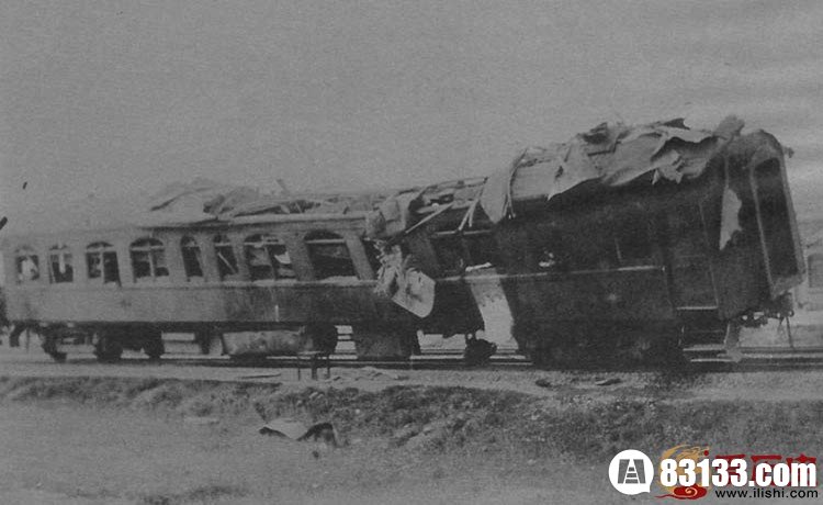 　张作霖列车被炸毁的车厢——