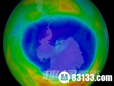 南极 北美 臭氧 空洞