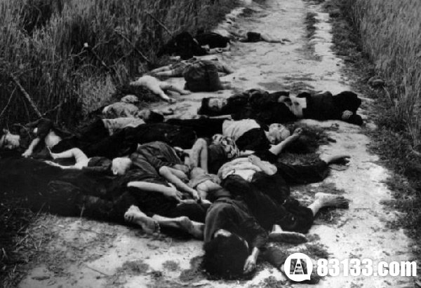 越南战争中的难民遗体。