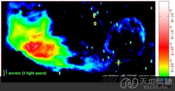 天鹅座X-1的无线电波段图像