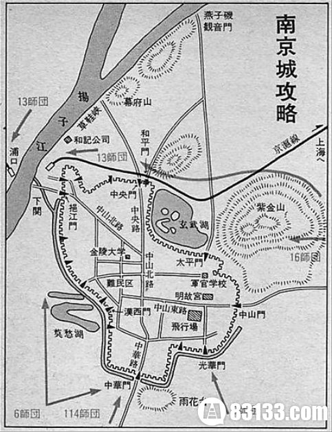 日军的进攻路线图