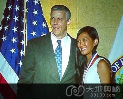 来自麻州的获奖华裔学生Tiffany Guan。(美国《世界日报》/冯兆音 摄)