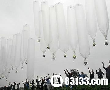 美媒:韩国用气球向朝鲜散发传单 金正恩或拒绝对话