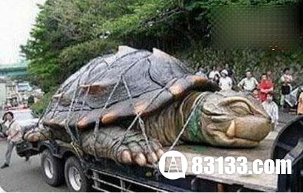巨型神龟比卡车大