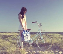 恋上自行车的女生 骑单车