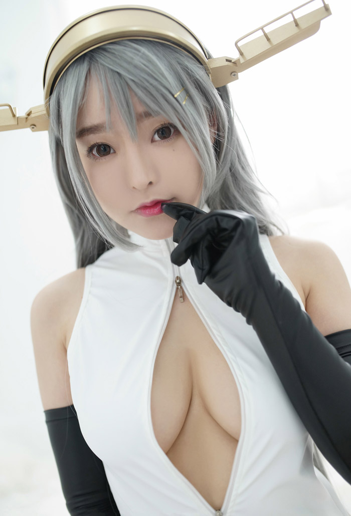 舰娘cosplay柳侑绮大胆开胸泳衣版(图16)