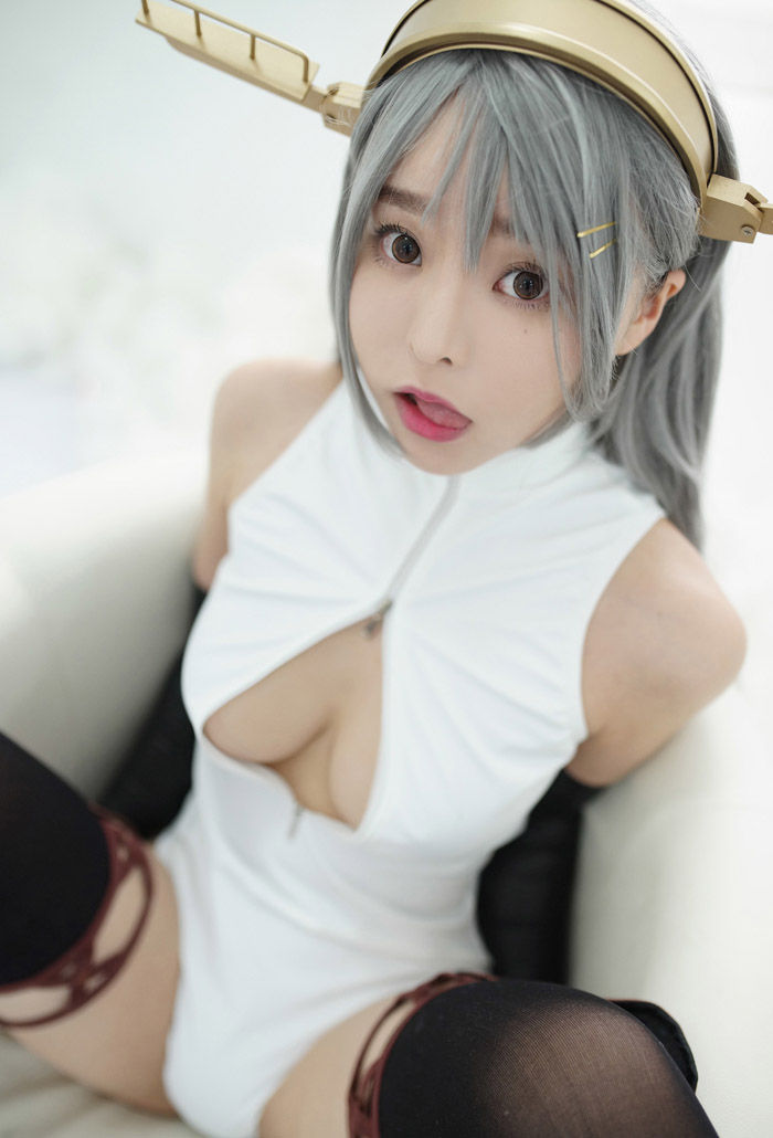 舰娘cosplay柳侑绮大胆开胸泳衣版(图23)