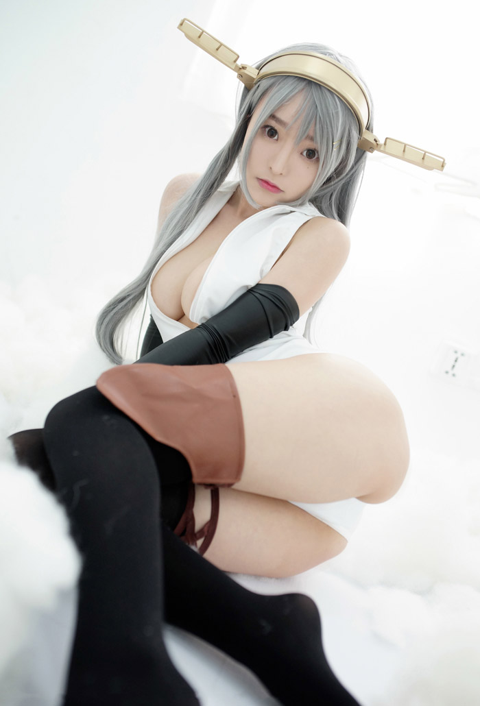 舰娘cosplay柳侑绮大胆开胸泳衣版(图17)