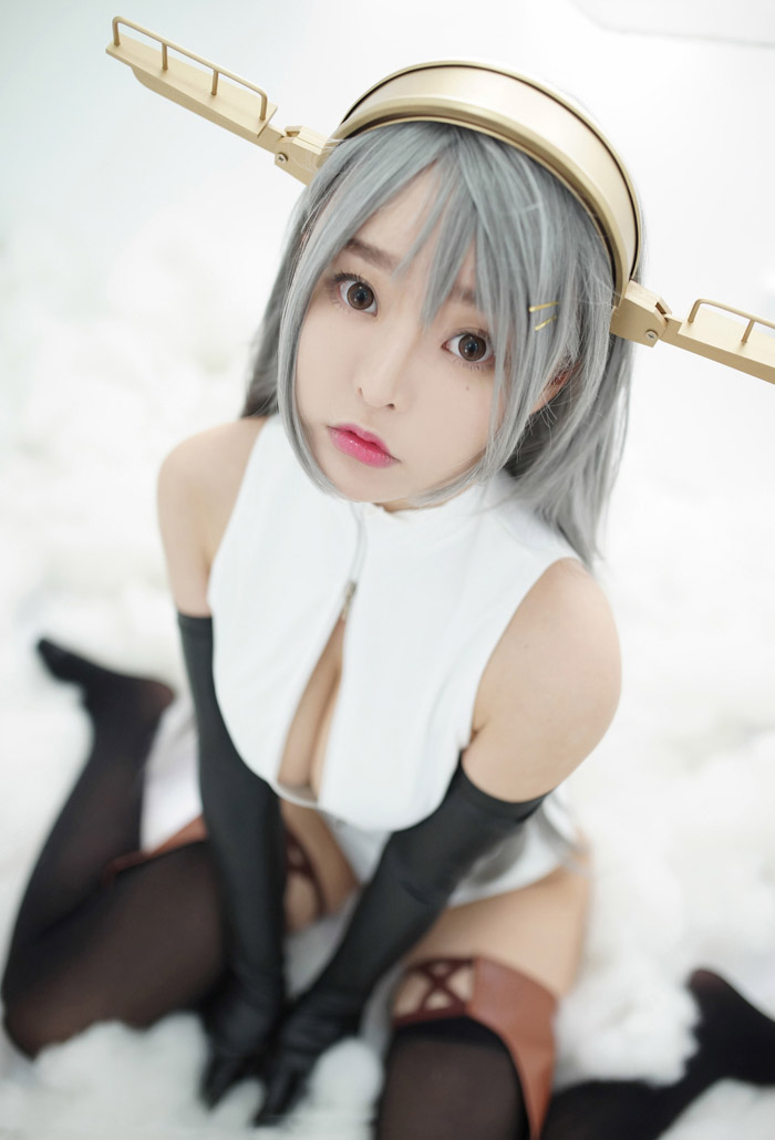 舰娘cosplay柳侑绮大胆开胸泳衣版(图5)