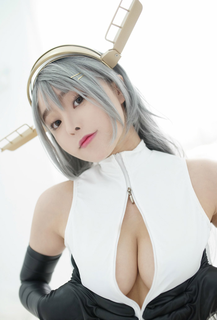 舰娘cosplay柳侑绮大胆开胸泳衣版(图13)