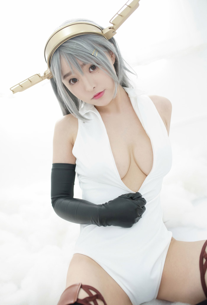 舰娘cosplay柳侑绮大胆开胸泳衣版(图14)