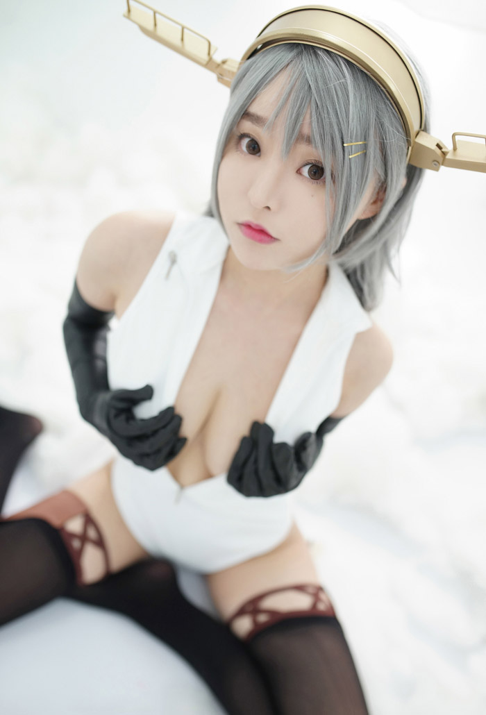 舰娘cosplay柳侑绮大胆开胸泳衣版(图15)