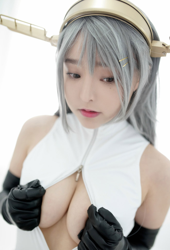 舰娘cosplay柳侑绮大胆开胸泳衣版(图22)